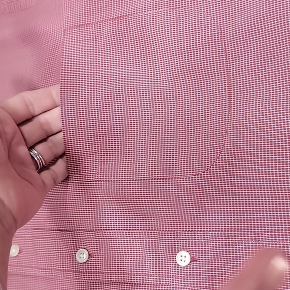Brooks Brothers Size L (16-4) Burgundy & White Checkered Long Sleeve Button Down - Picture 9 of 11